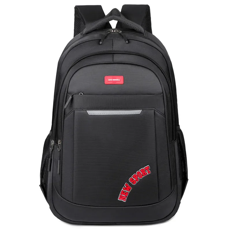 sac à dos d'étudiant de rangement multicouche pour hommes, sac à dos simple, léger et polyvalent pour ordinateur portable, sacs à double épaule épais en vente