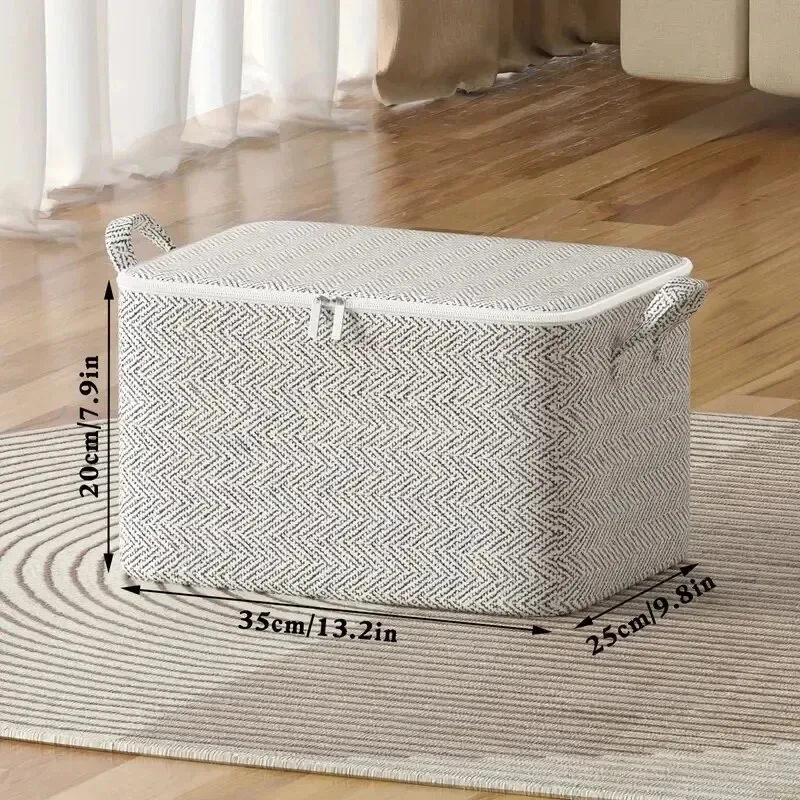 sac de rangement domestique de grande capacité, matériau non tissé, organisateur de garde-robe de placard pouvant être utilisé pour les vêtements de couette et les jouets 1 pièce