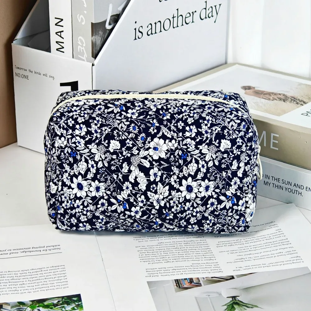sac à cosmétiques vintage rose noir pour femmes, pochette de rangement de voyage florale pour maquillage de toilette, sac à main portable pour dames, cadeau