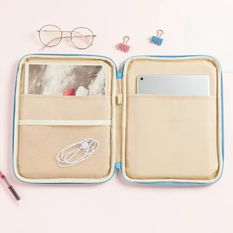 housse pour ordinateur portable de style coréen, à carreaux, 13 pouces, antichoc, rembourrée, pour tablette, pour macbook, ordinateur portable, transport