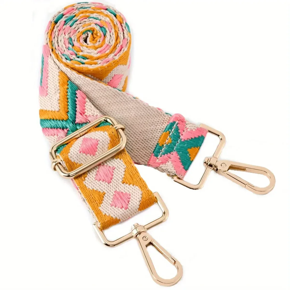 sangle de sac en nylon/coton pour femmes, sangles colorées pour bandoulière, accessoires de sac à bandoulière, ceintures réglables, sangles de sac à main