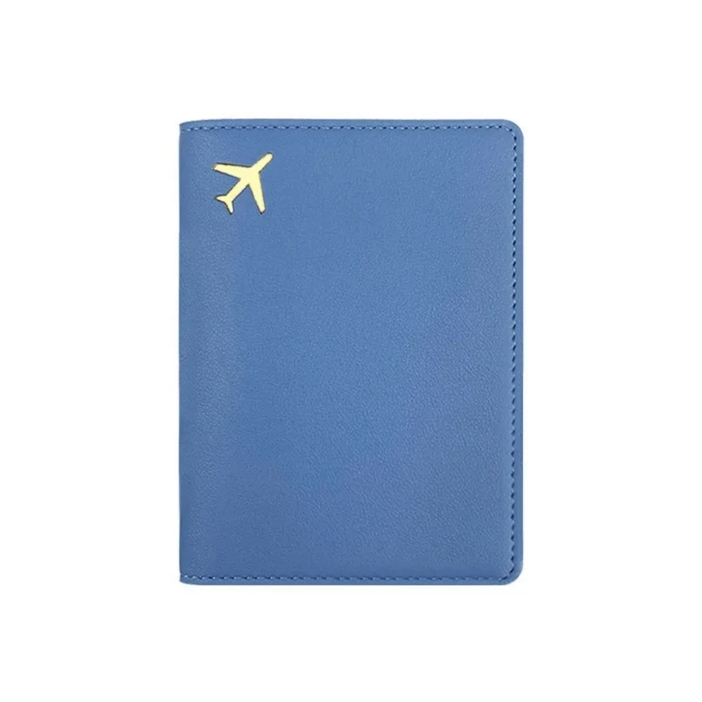 porte-passeport en cuir pu, léger, portable, étui de rangement pour passeport, couleur unie, étanche, porte-cartes de crédit