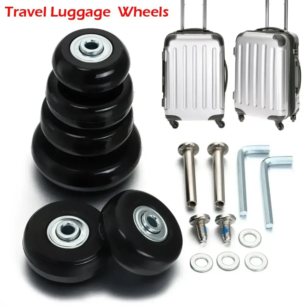 roues de remplacement avec vis pour valise de voyage, kit de réparation d'essieux 40/45/50/60mm, 2 pièces