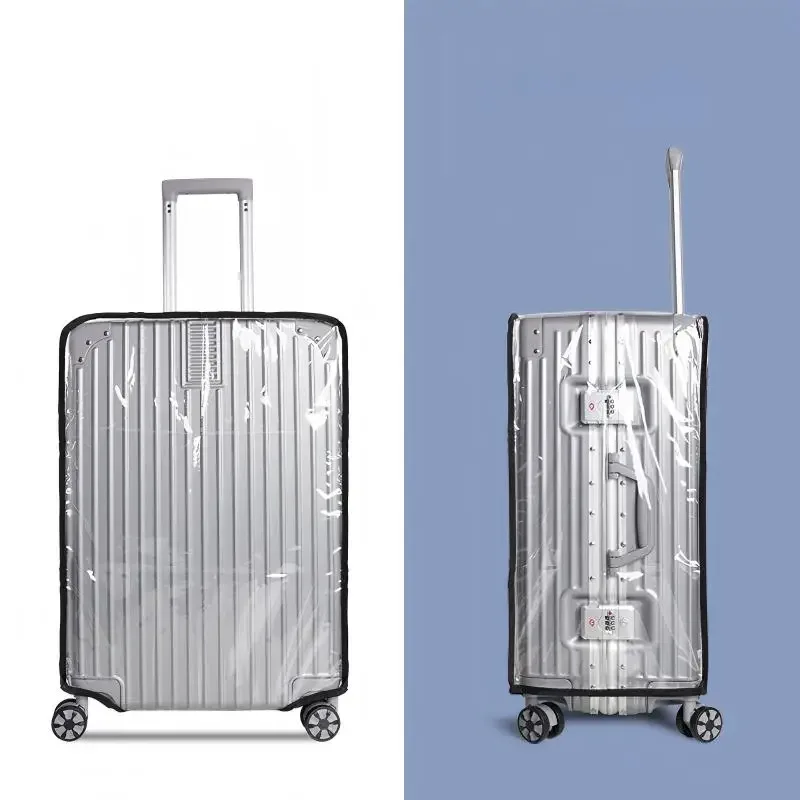 Housse de protection transparente en PVC pour bagages de 16 à 28 pouces, imperméable, anti-poussière et résistante aux rayures, pour valise de voyage à roulettes