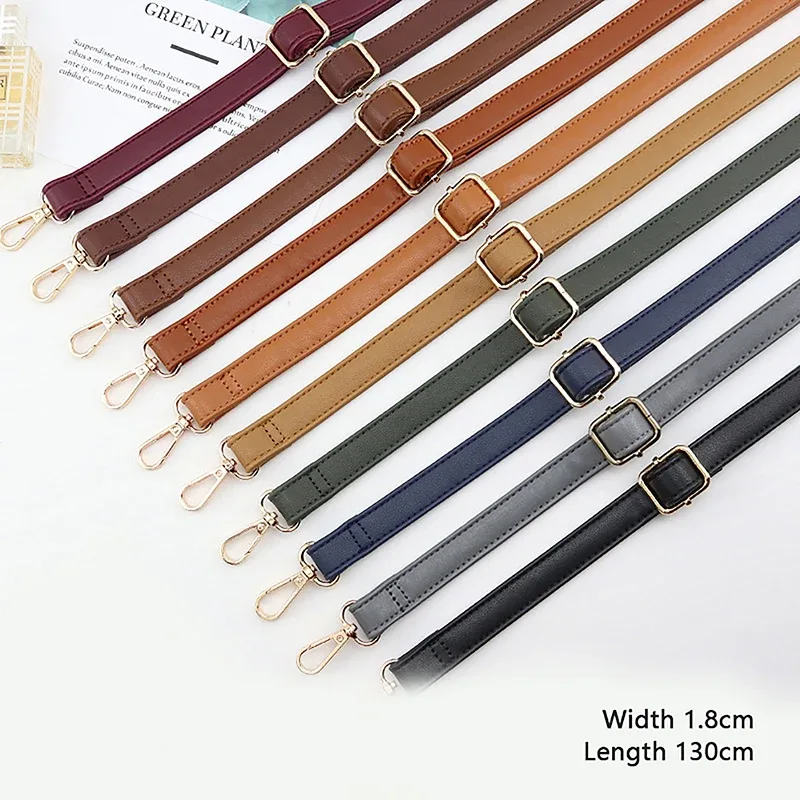 sangle réglable en cuir pu pour sac à bandoulière, accessoires de sac à main, remplacement de la sangle de sac initié, large, 130cm, 1.8cm de long