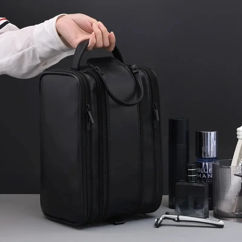 sac suspendu imperméable à plusieurs poches pour cosmétiques, trousse de toilette en pu pour femmes et hommes, sacs de voyage essentiels, sacs de maquillage, sac organisateur de lavage