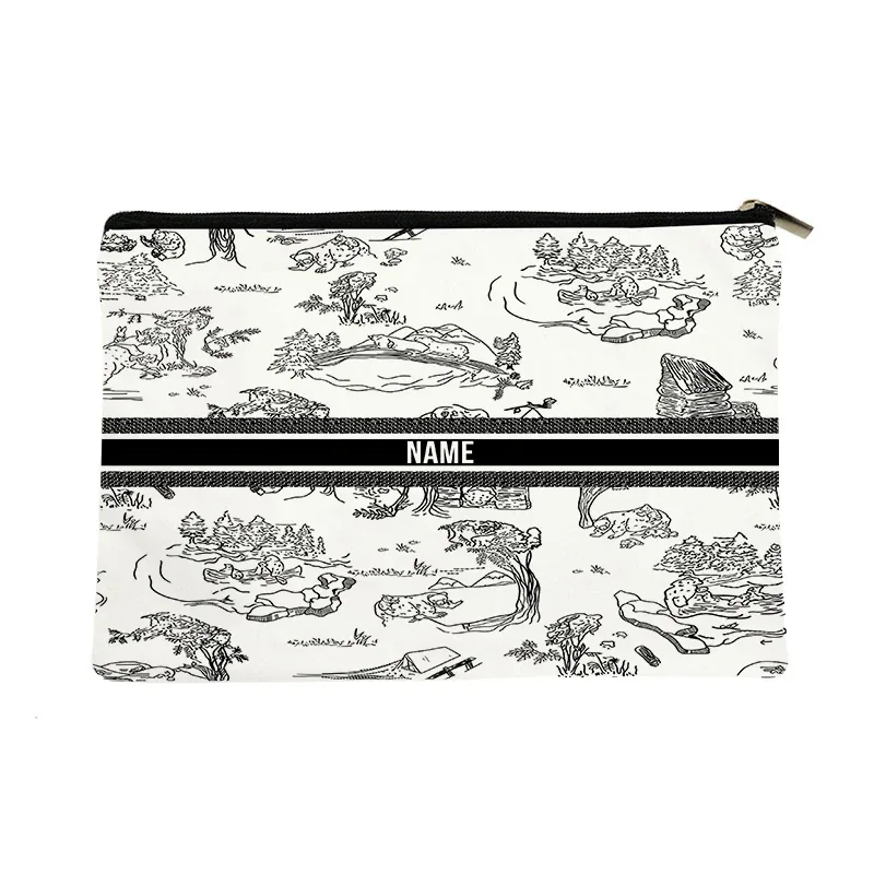 pochette de maquillage personnalisable pour femme, pochette de fête, pochette de mariage, pochette de voyage, trousse de maquillage en toile simple, organisateur, cadeaux pour femme