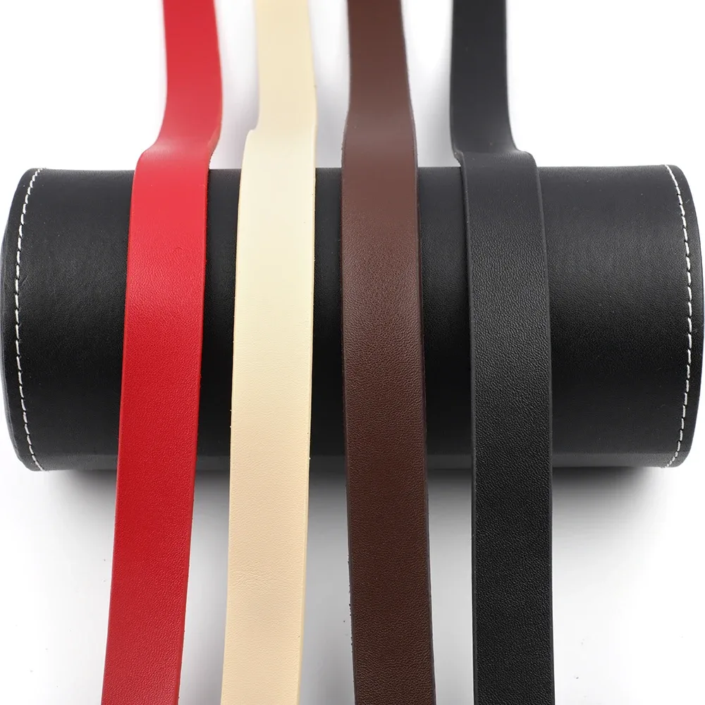 ceinture cuir poignée 50cm 2cm 4mm noir marron rouge beige bordure motif points accessoires sac main bandoulière femmes