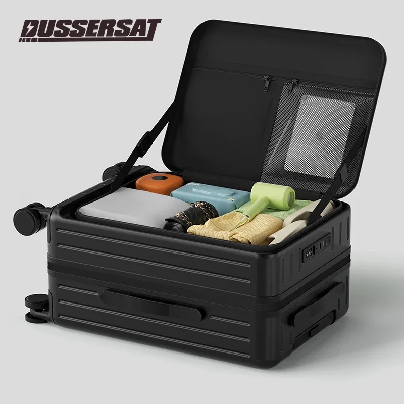 nouvelle valise ouverte avant cabane boîtier de chariot 20/24/26 pouces cadre de haute qualité valise de grande capacité étui de voyage pour hommes et femmes