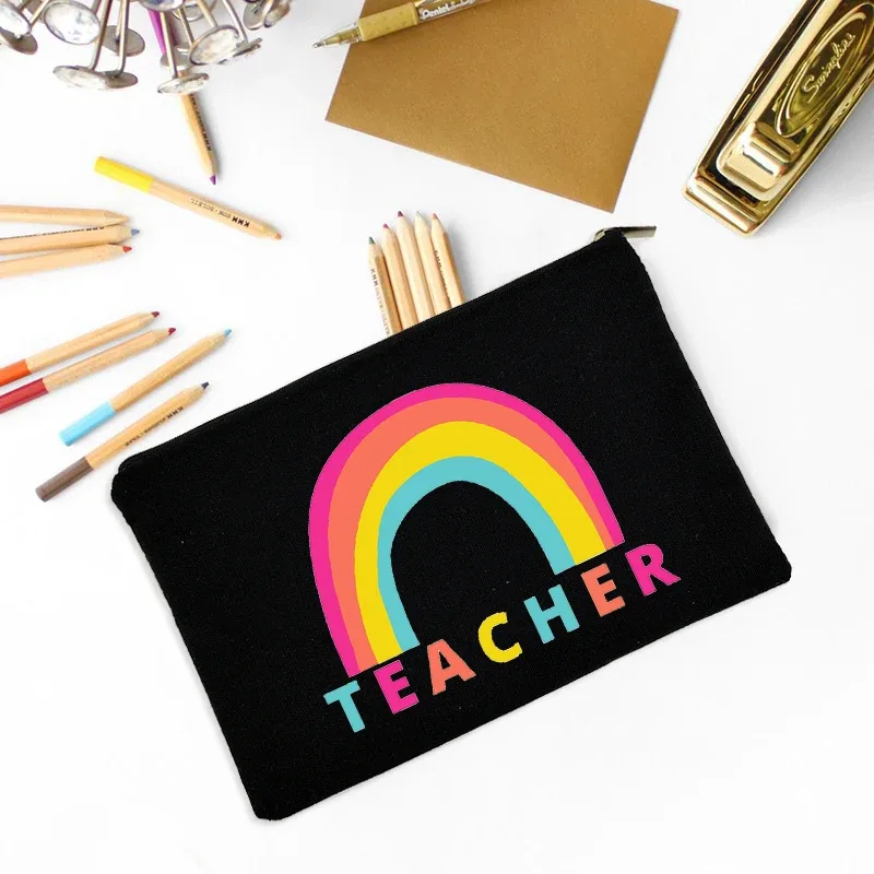 trousse de maquillage fête des enseignants meilleur cadeau trousse de survie pour enseignants trousse de maquillage pochette à crayons préscolaire primaire diplôme d'études secondaires retour à l'école