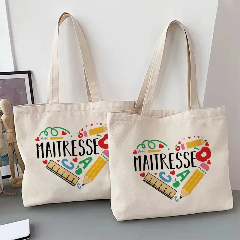 sac fourre-tout de shopping de mode pour femmes avec professeur de chouette et sac à bandoulière design hibou cadeau pour éducatifs cadeau maitresse d'école