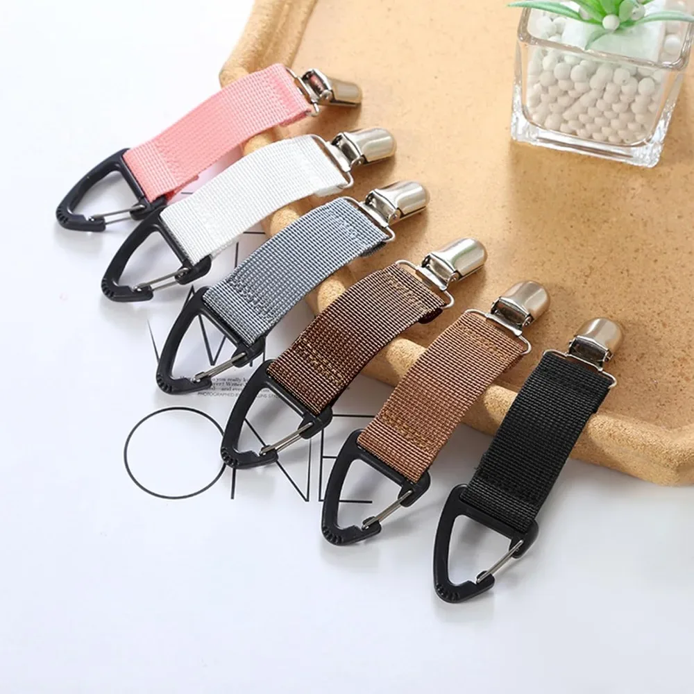clip voyage chapeau nylon bande élastique boucle métal sécurité robuste fixation sac main dos bagages enfants ados camping extérieur