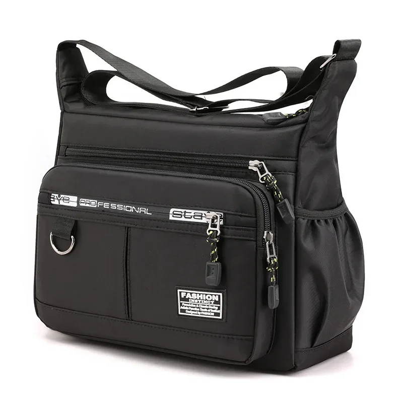 sac à bandoulière design oxford pour hommes, grande capacité, décontracté, poche multicouche, mode, simple épaule, sacoche de luxe