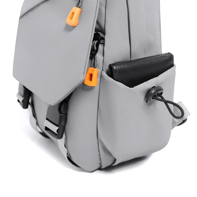 sac à bandoulière en nylon imperméable-sac à dos de poitrine pour hommes, sac messager à bandoulière compact, sac de voyage et de randonnée en plein air