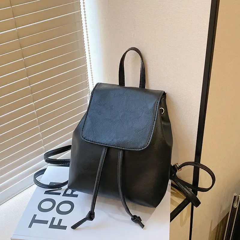 sacs à main vintage en cuir pu pour femmes, couleur unie, pour collégiennes, compacts et légers, sacs à bandoulière décontractés pour femmes