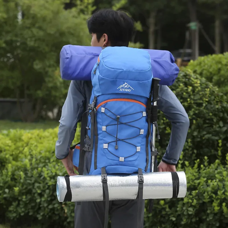 sac à dos de randonnée et de camping grande capacité 60l, imperméable, pour sports de plein air, alpinisme, unisexe, avec bretelles rembourrées pour soulager les épaules