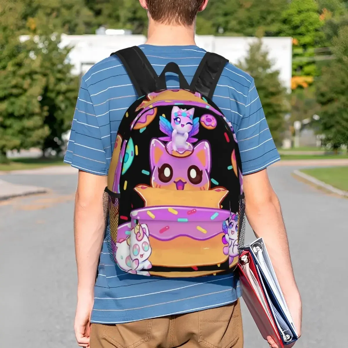 aphmau meow plushies anime cats sacs à dos, cartable pour garçons et filles, cartable pour étudiants, cartable pour ordinateur portable, sac à dos lancé