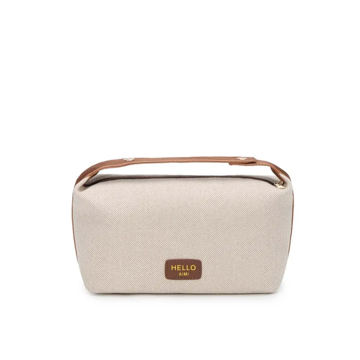 nouveau sac de toilette en toile haut de gamme, sac de maquillage de voyage portable de grande capacité, sac de rangement de cosmétiques bloquant les couleurs avec lettres
