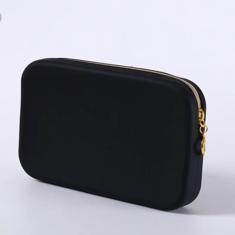 sac de rangement cosmétique carré en silicone, grande capacité, support portable pour pinceaux de maquillage, organisateur de cosmétiques étanche pour voyage