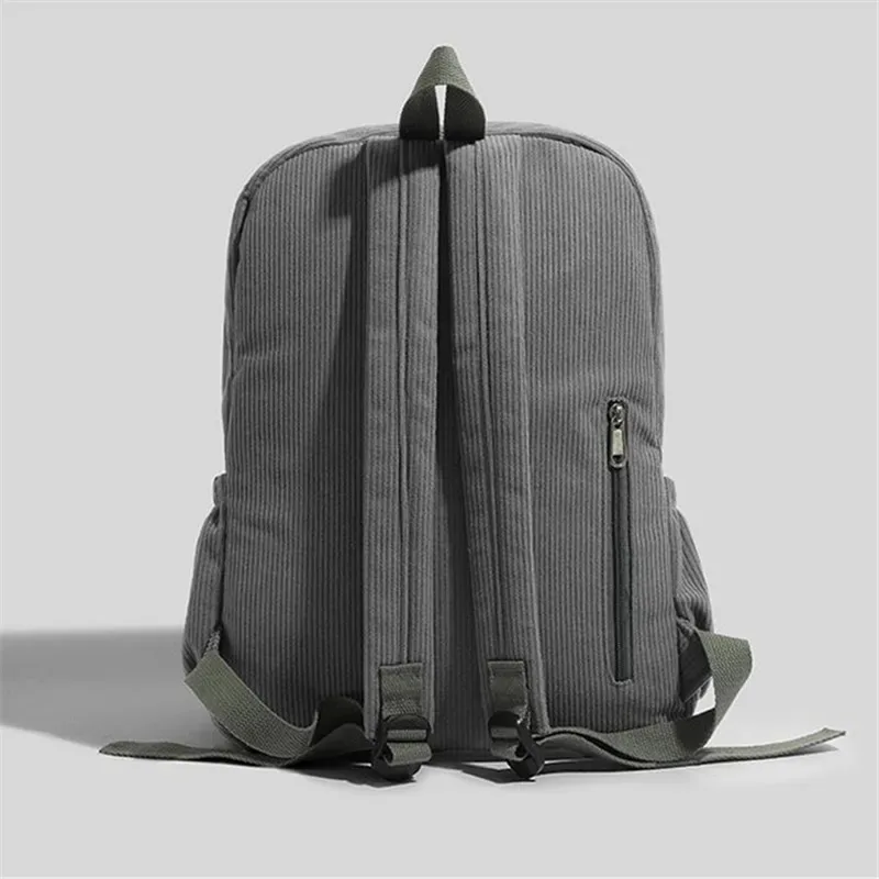 sac à dos en velours côtelé neutre sacs à dos de grande capacité options de couleurs élégantes et polyvalentes sac à dos décontracté pour un usage quotidien à l'école ou aux voyages
