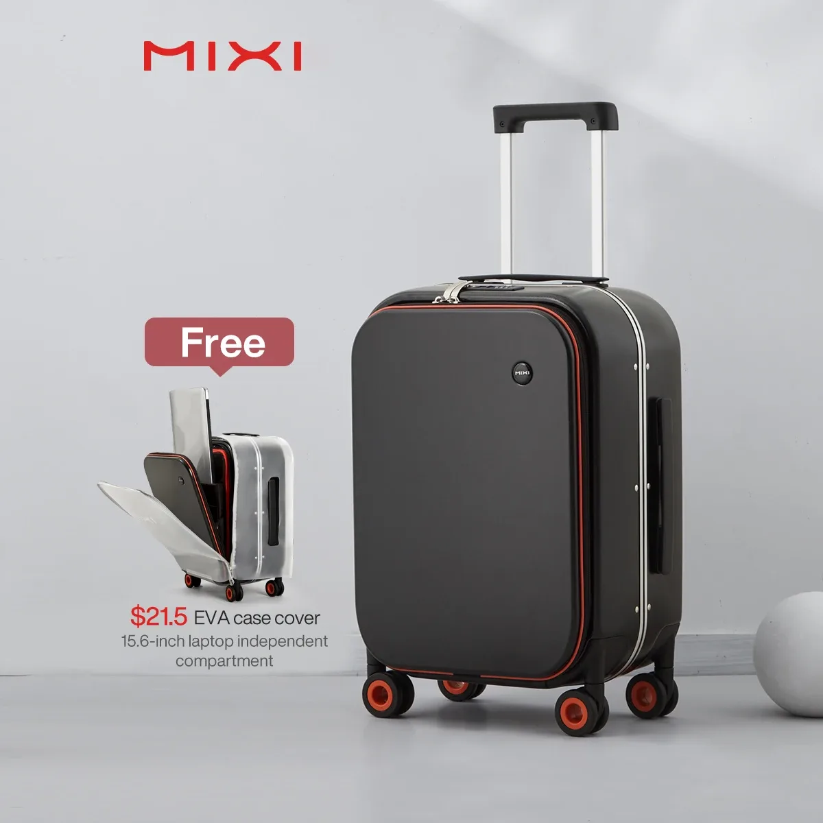 mixi marque design de luxe valise à main en polycarbonate voyage bagage roulant avec roues spinner serrure tsa 18 20 pouces