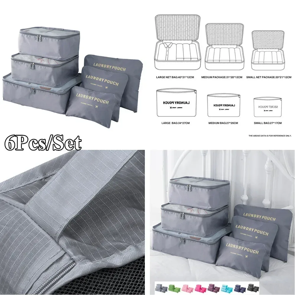 organisateur voyage sacs rangement oxford doux polyvalent transparent respirant fermeture éclair durabledurable pliable transport facile conception boucle empilable vêtements