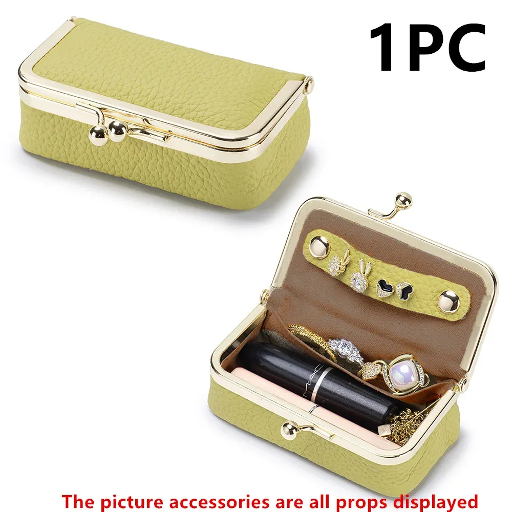 sac de rangement pour bijoux pour femmes, petit sac en cuir pu pour écouteurs, boîte de rangement pour bagues, colliers, boucles d'oreilles, mini porte-monnaie