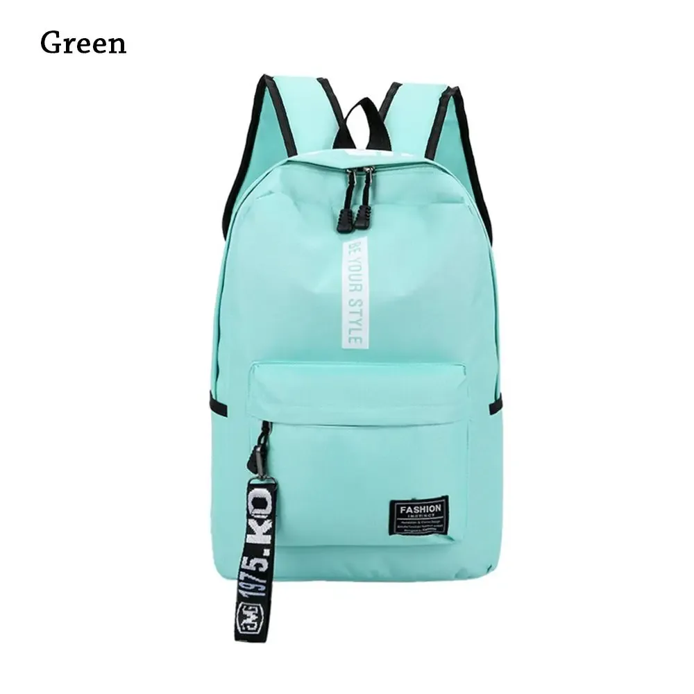 sac dos nylon unisexe noir gris rose blanc kaki vert grande capacité voyage école adolescents