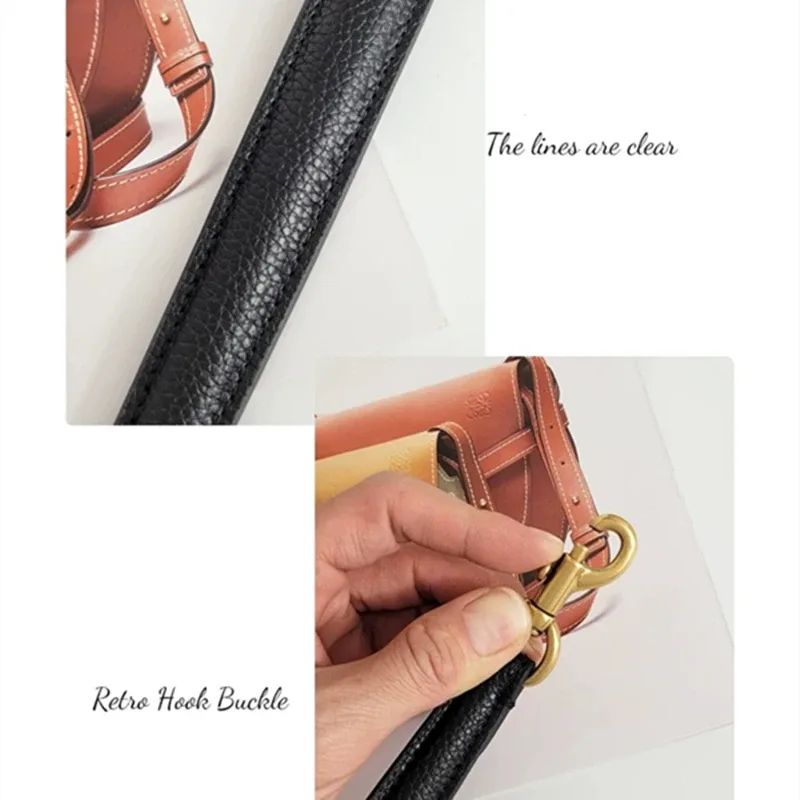 ceinture sac cuir elégante bouton doré blanc noir marron remplacement accessoire sangle bandoulière amelioration do it yourself
