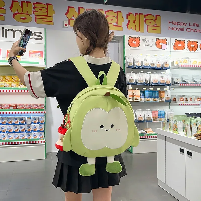 nouveau sac à dos apple mignon pour filles dessin animé grande capacité étudiant cartable voyage loisirs déplacements sac à dos léger