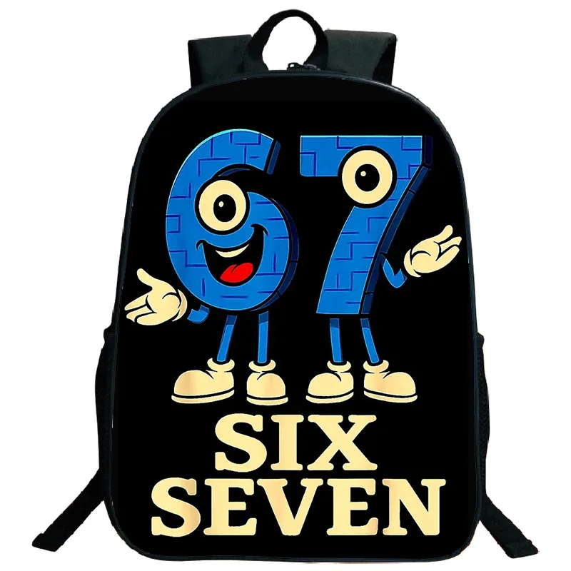 steal a brainrot 67 six seven sac à dos pour enfants, sac à dos de voyage pour étudiants, garçons et filles, sacs d'école au design amusant avec des chiffres, légers