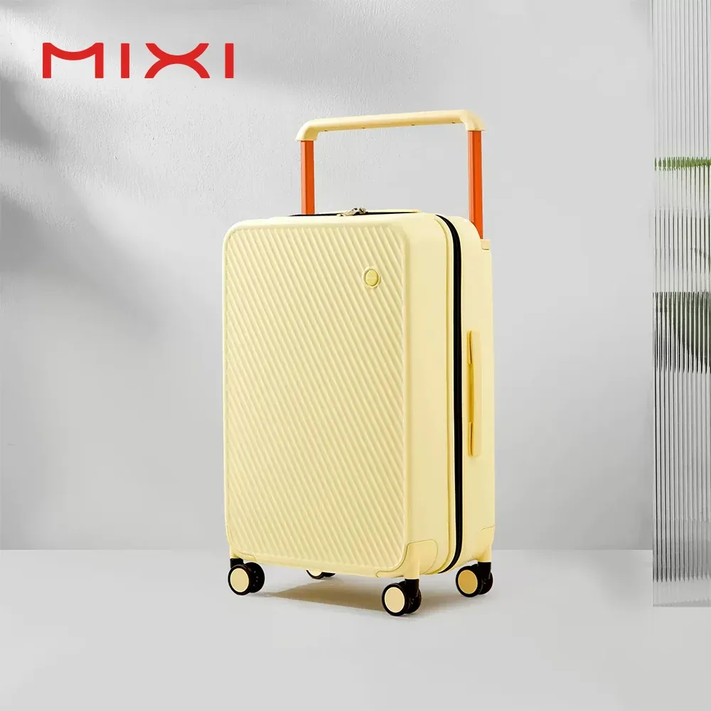 mixi – valise de voyage à poignée large, roulettes à roulettes, côté dur, pc, serrure tsa, unisexe, 20 et 24 pouces