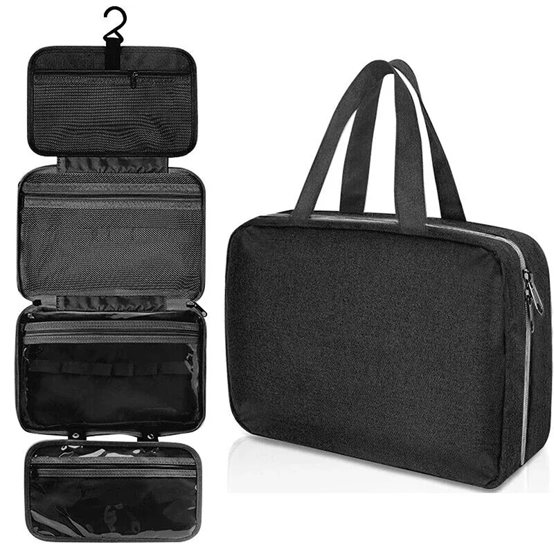 trousse de toilette pliante étanche, sac à main de voyage, grande trousse de toilette, trousse de maquillage, trousse de rangement pour rasoir, fournitures automobiles