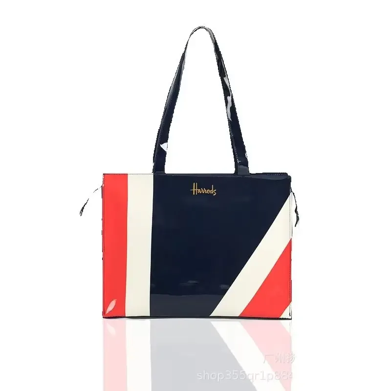 sac fourre-tout imperméable en pvc à imprimé cartoon pour femmes, sac à main décontracté et portable, sac pour le shopping, les trajets quotidiens et l'utilisation quotidienne en extérieur. ﻿