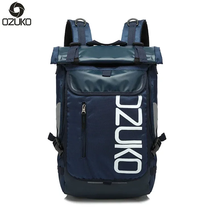 ozuko sac à dos hommes 15.6 pouces ordinateur portable hydrofuge cartable pour adolescent décontracté étudiant sacs à dos mâle voyage mochila mode
