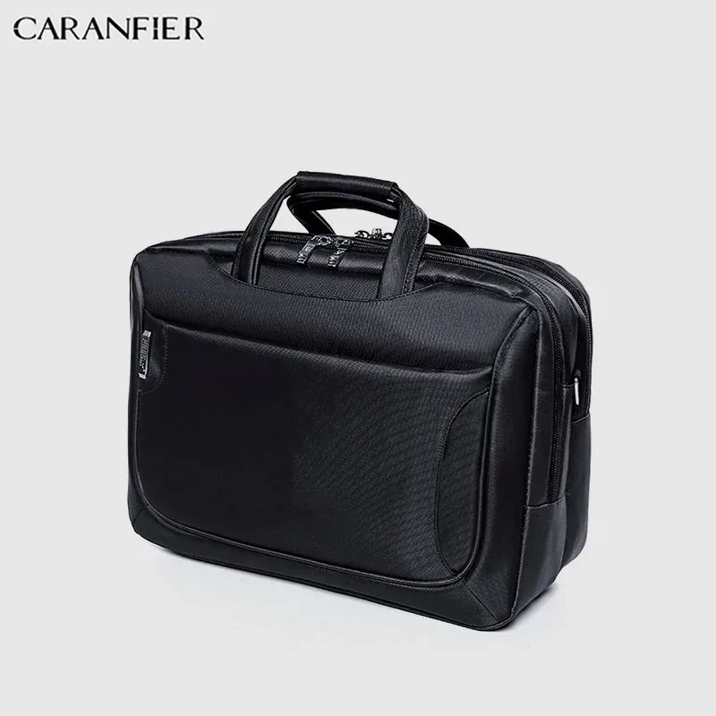 porte documents nylon black grey coffee bande anière poignée supérieure fermeture éclair computer interlayer voyage unisexe