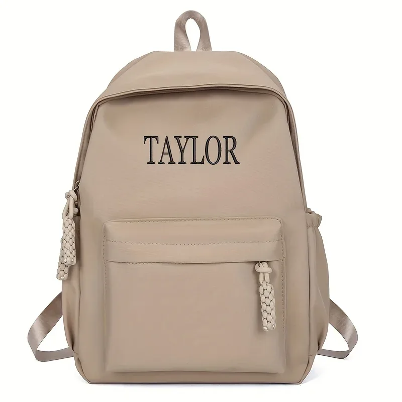 sac à dos pour enfant brodé avec nom personnalisable, grande capacité pour l'école et le cadeau, sac à dos personnalisé pour fille et garçon