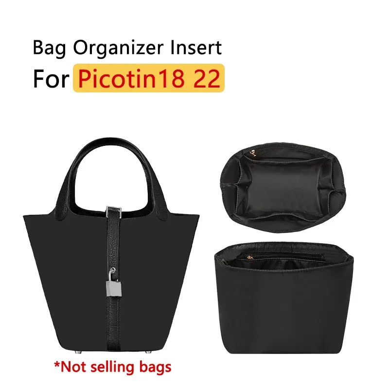 insert organisateur de sac pour picotin 18 22, facile à laver et à sécher rapidement, support de sac, rangement, modification intérieure, accessoires de sac