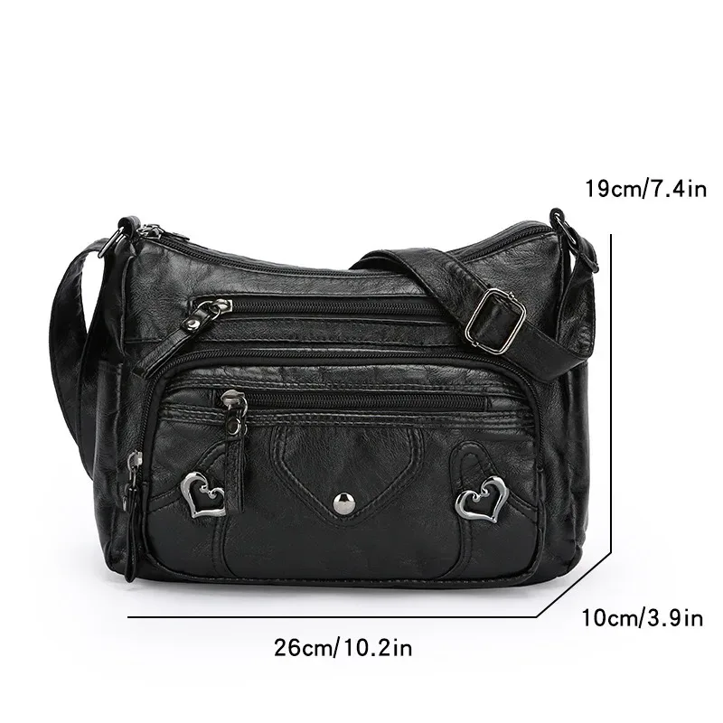 sac bandoulière multi-poches en cuir souple, sacs à main de luxe, sacs à main pour femmes, sacs à bandoulière de créateur pour femmes