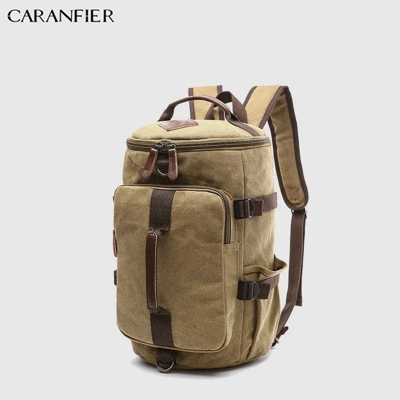 sac voyage toile multicouleurs poche latérale ouverture zip grande capacité décontracté polyvalent bandes cuir contraste vintage