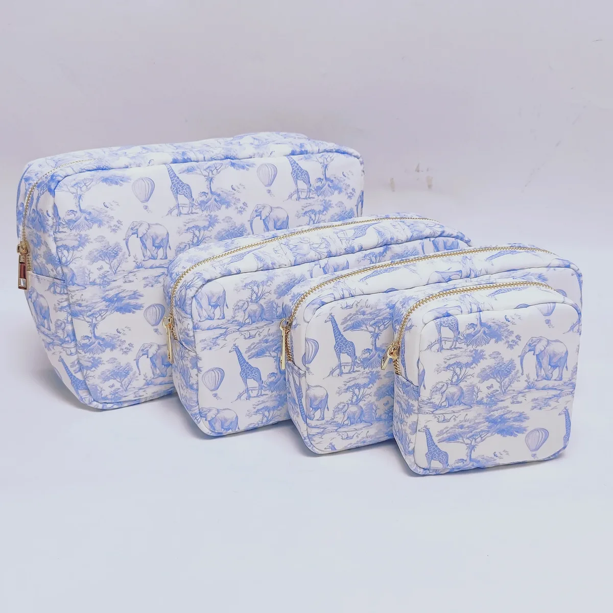 sacs à cosmétiques en nylon imprimés d'animaux, trousse de toilette étanche pour dames, rangement à fermeture éclair, pochettes de voyage portables pour organisateur de maquillage pour femmes