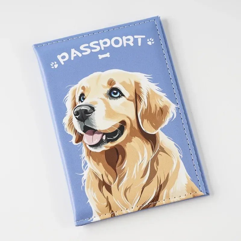 porte-passeport imprimé chien chat mignon, portefeuille de voyage, couverture de passeport, portefeuille de passeport, porte-carte d'identité, accessoires de voyage