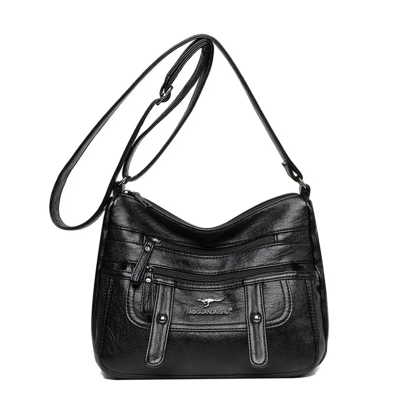 sac mère en cuir souple, sac à bandoulière de grande capacité à la mode pour femmes