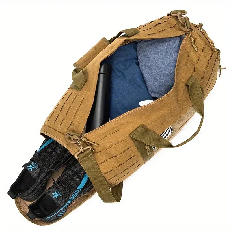 sac de sport 40l, sac de voyage tactique pour hommes, sac d'entraînement physique avec chaussures, basket-ball, sacs de week-end en plein air