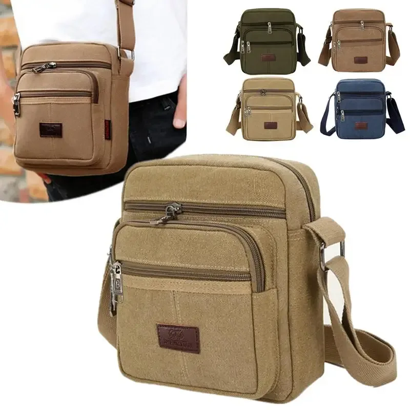sac à bandoulière pour hommes affaires loisirs grande capacité sac à main portable fermeture éclair multicouche étanche été sacs à bandoulière pour hommes