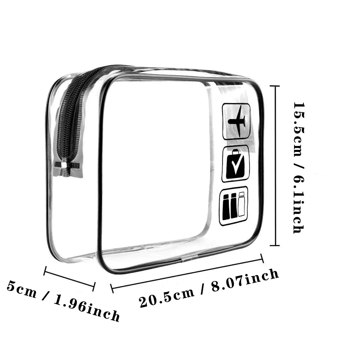 sac à cosmétiques transparent de voyage pour hommes et femmes, trousse de toilette étanche, sacs de maquillage, sac de maquillage transparent à fermeture éclair, boîte de rangement