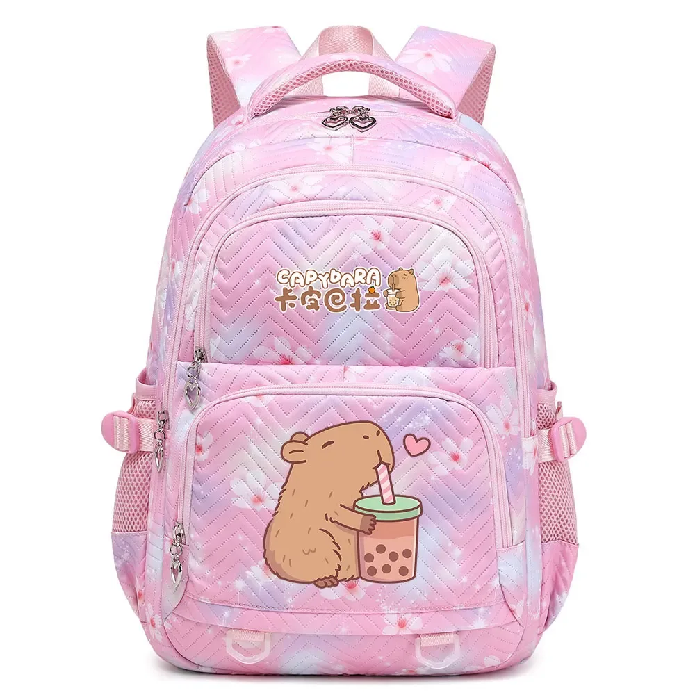 mignon capybara étudiant sac à dos étanche filles enfants retour à l'école livre sacs adolescents cartables femmes voyage sac à dos mochila