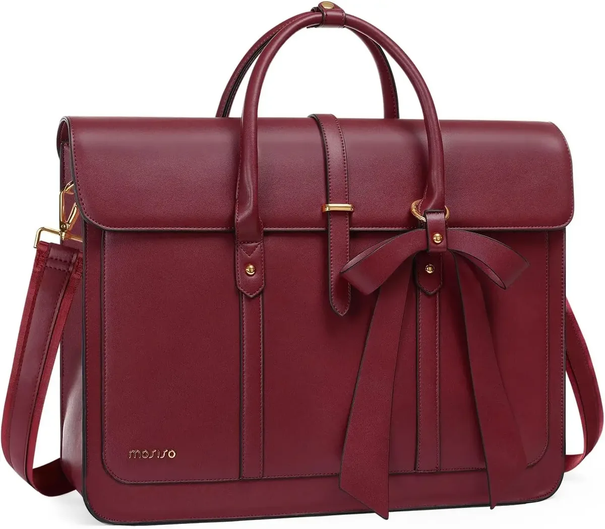 mosiso sac fourre-tout pour femme pour macbook 13 14 15 16 17.3 pouces ordinateur portable en cuir pu sac à bandoulière sac à dos sac à main double usage