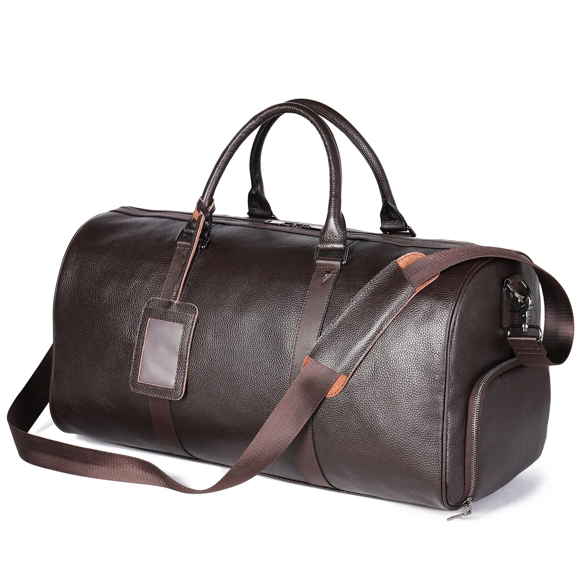 sac de voyage en cuir véritable pour homme avec compartiment à chaussures, sac de sport en cuir de vachette de qualité supérieure, sac de week-end à bandoulière