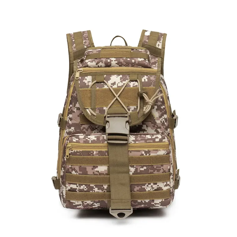 sac à dos tactique d'extérieur en tissu oxford, camouflage, sac de voyage, sac de randonnée, sac de sport, sac à double bandoulière, pour la ville et la nature...
